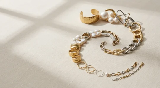 Composition artistique de bijoux tendance pour la rentrée